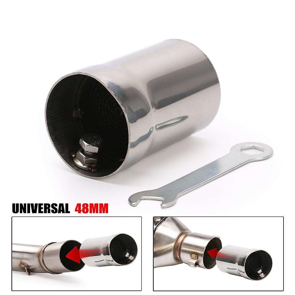 48mm Removable Motorcycle Exhaust Pipe Catalytic- Muffler Baffle Parts