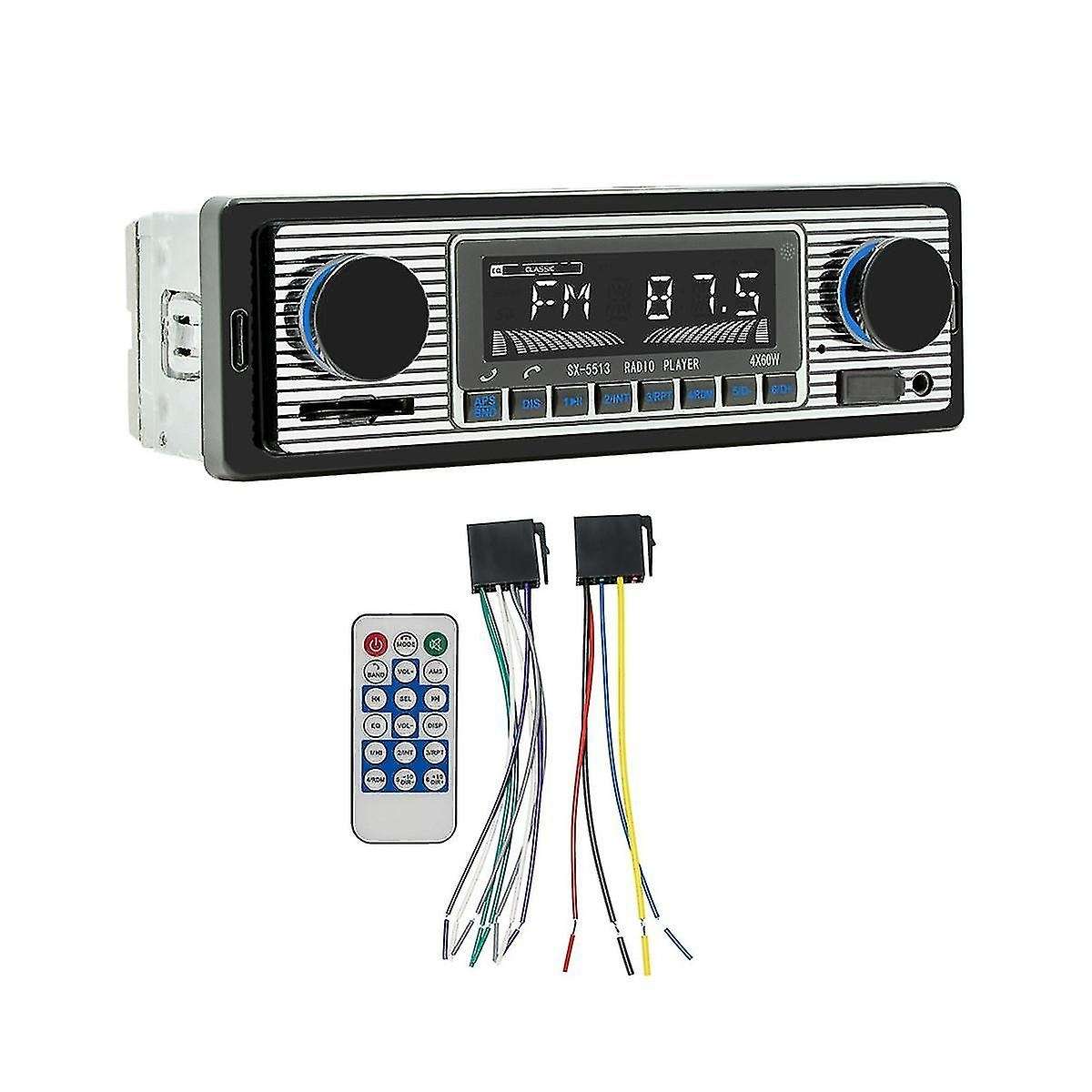 4-channel 60w Bluetooth Car Radio Car Mp3 Player Plug-in U Disk Car Radio with Wiring Protection Fun