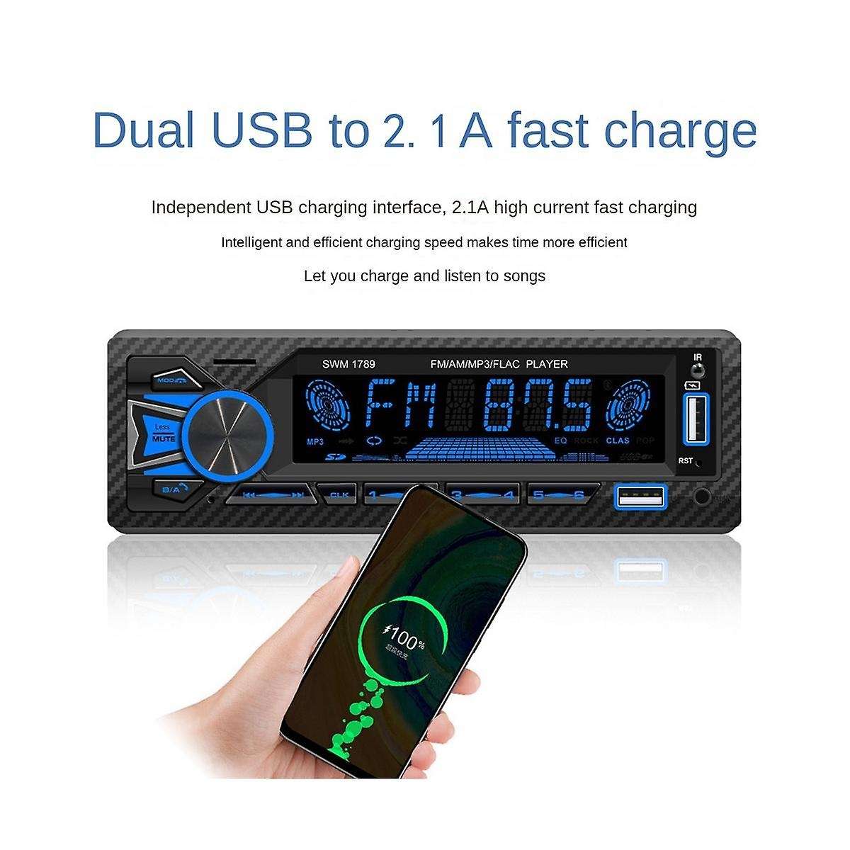 4-channel 60w Bluetooth Car Radio Car Mp3 Player Plug-in U Disk Car Radio with Intelligent Ai Voice