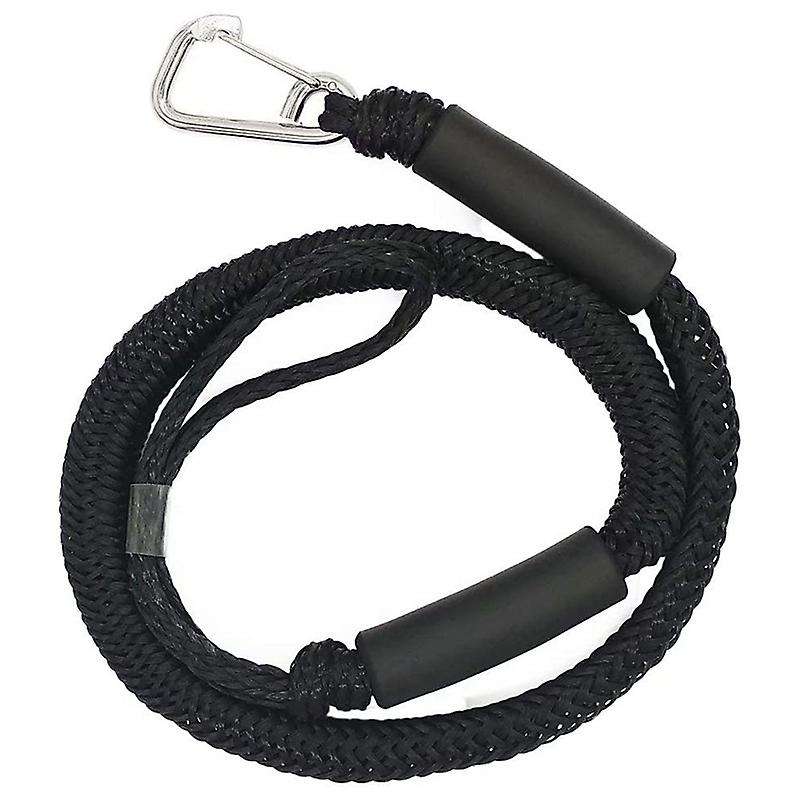 4Pack 4Ft Boat Bungee Dock Line with Hook Mooring Rope Boat Accessories for Boats Pontoon Kayak,Blac