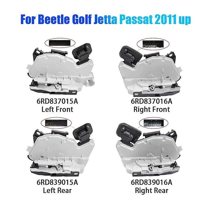 4Pcs / Lot New Door Lock Actuator Front Rear Left Right Side Golf 2011 Up 5K1837015 5K1837016