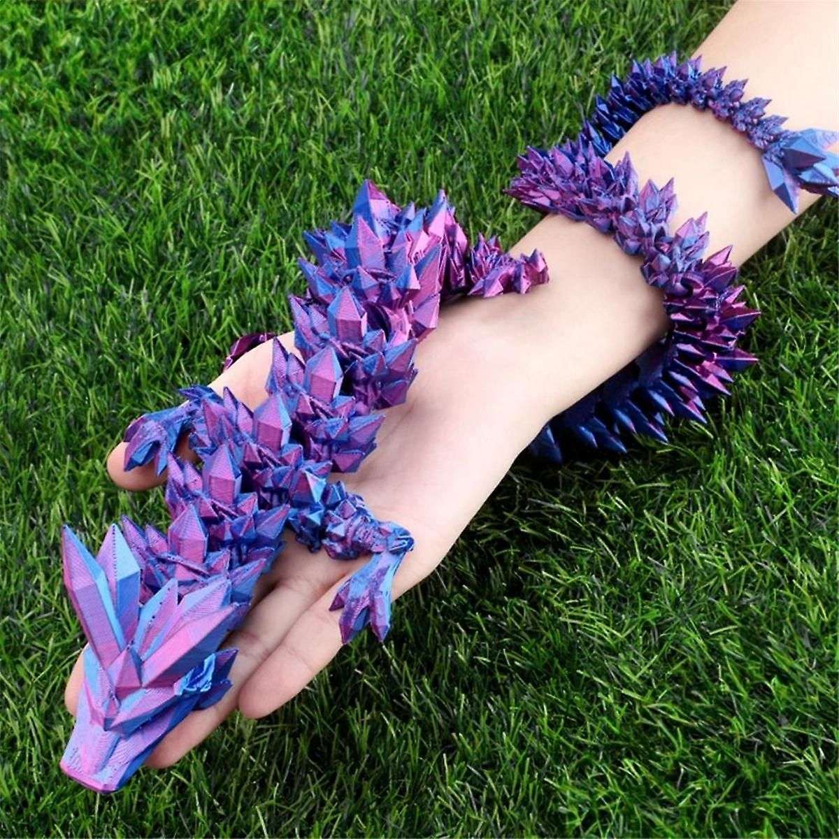 4pcs 3d Printed Dragon with Egg - Crystal Dragon Fidget Surprise Toys Posable Flexible Articulated D