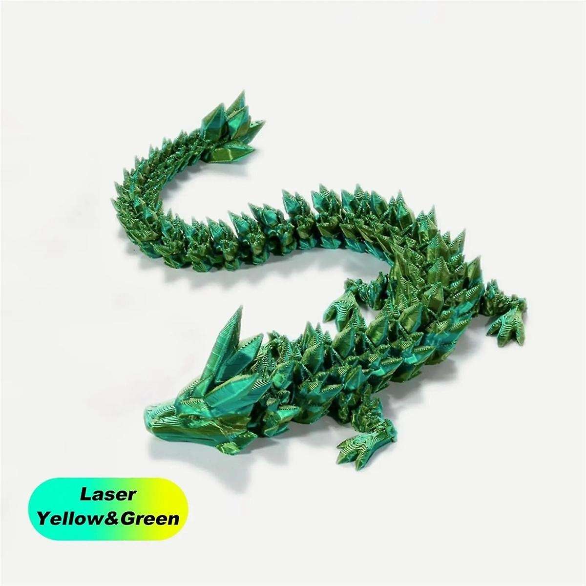 4pcs 3d Printed Dragon with Egg - Crystal Dragon Fidget Surprise Toys Posable Flexible Articulated D