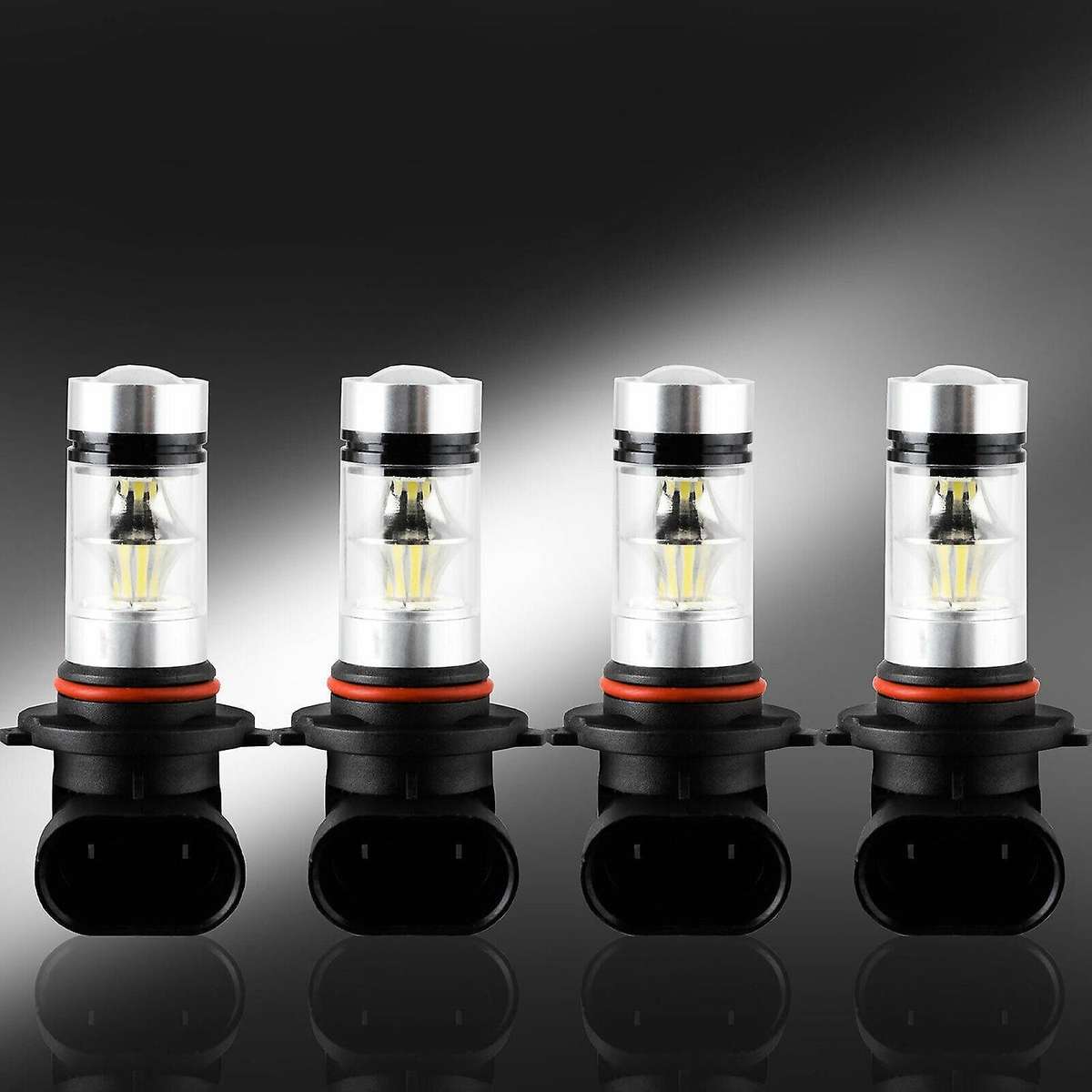 4Pcs 9005 9006 Combo LED Headlight Kit Fog Lamps Bulbs White High Low Beam