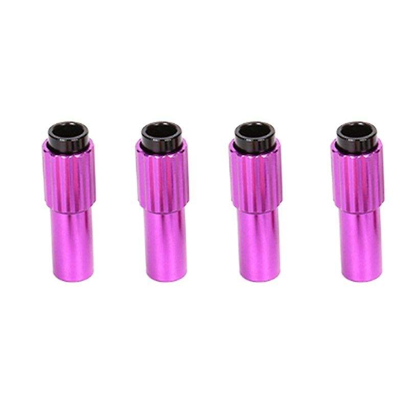 4Pcs Bike Brake Cable Gear Shift Line Adapter Regulator Adjust Housing Cap Purple
