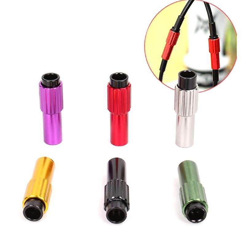 4Pcs Bike Brake Cable Gear Shift Line Adapter Regulator Adjust Housing Cap Purple