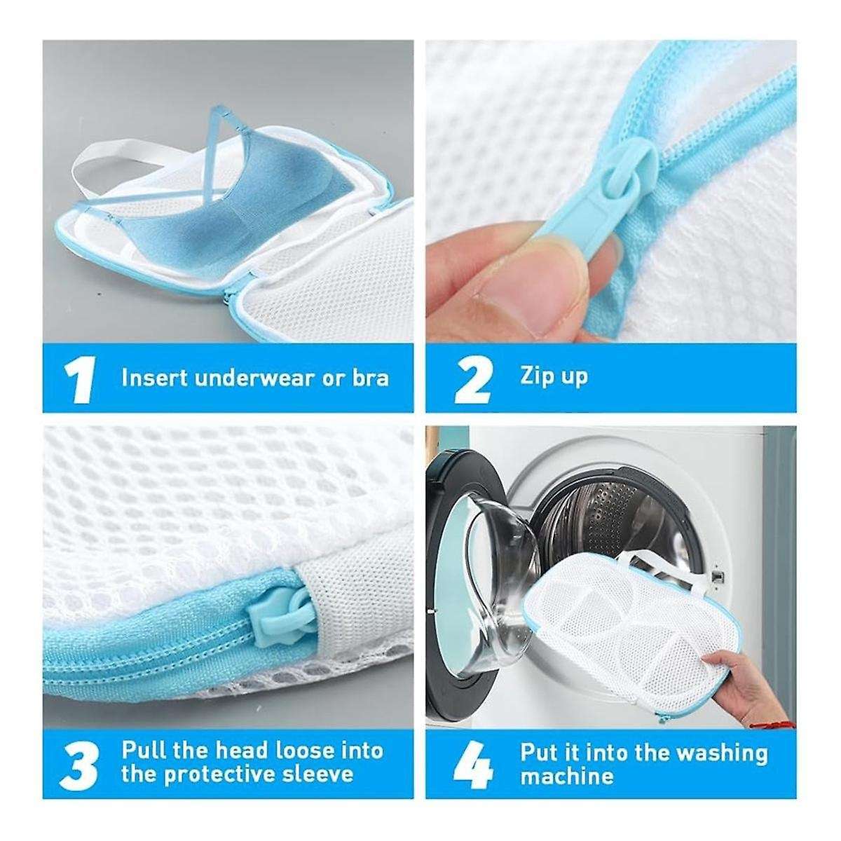 4Pcs Bra Washing Bags,Bra Wash Bags,Underwear Brassiere Washing Bags, Bra Laundry Bag Exclusive Unde