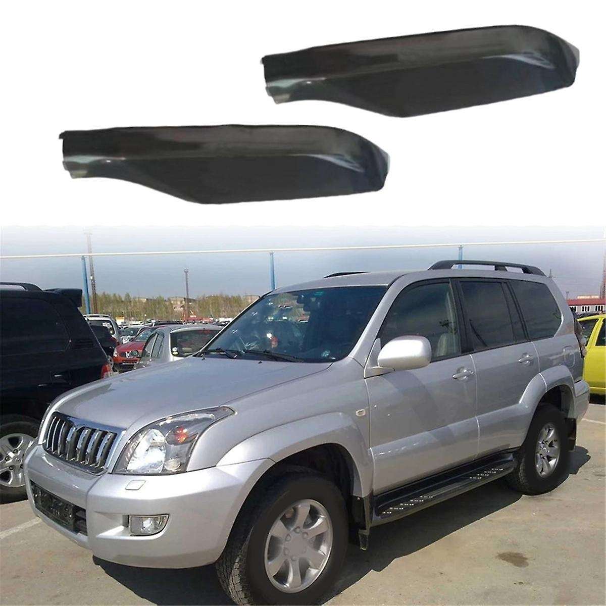 4Pcs Black Roof Rack Cover Rail End Shell for Land Cruiser Prado LC120 2003-2009