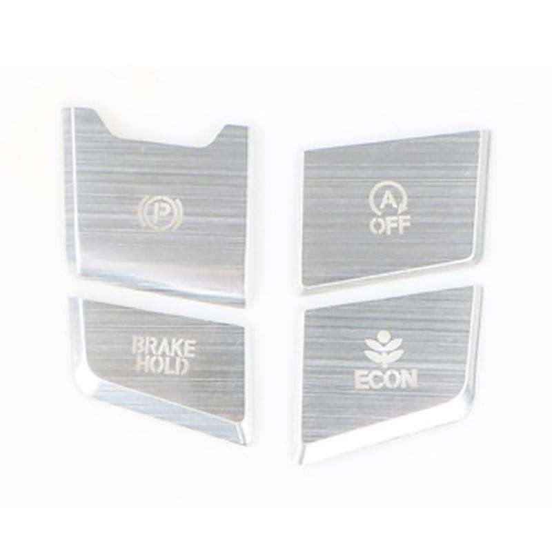 4PCS Car Aluminum Central Control Gear Button Sticker for -V 2017-2021 Handbrake Cover Trim Accessor