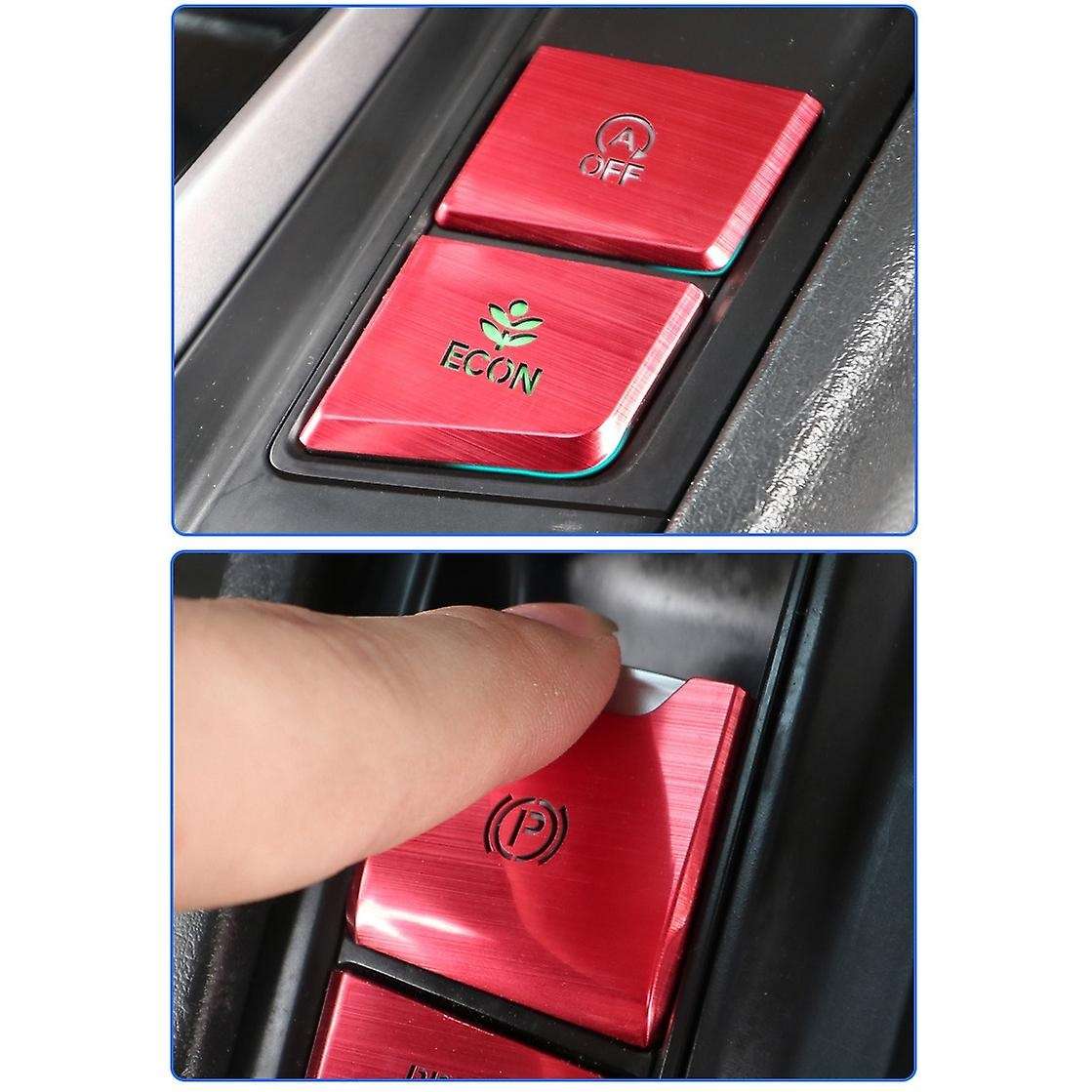 4PCS Car Aluminum Central Control Gear Button Sticker for -V 2017-2021 Handbrake Cover Trim Accessor