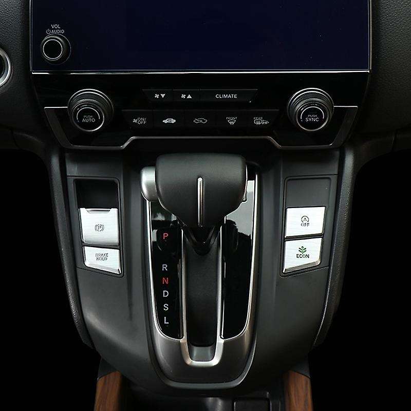 4PCS Car Aluminum Central Control Gear Button Sticker for -V 2017-2021 Handbrake Cover Trim Accessor