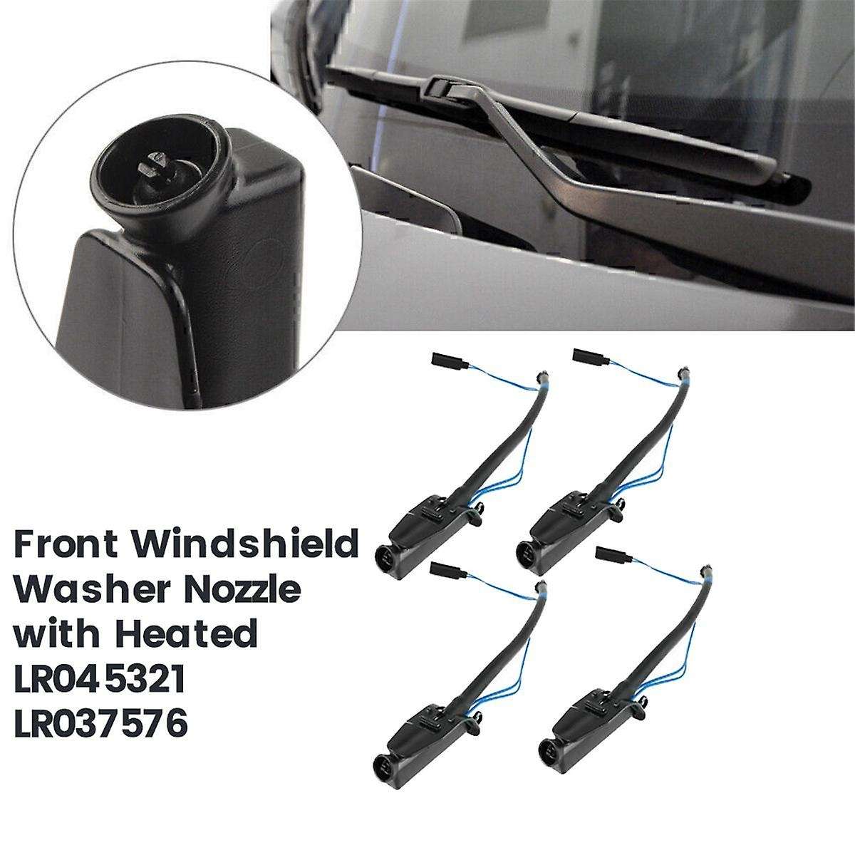 4PCS Car Front Windshield Washer Nozzle Jet with Heated LR045321 for L405 L494 2013-2019 LR037576