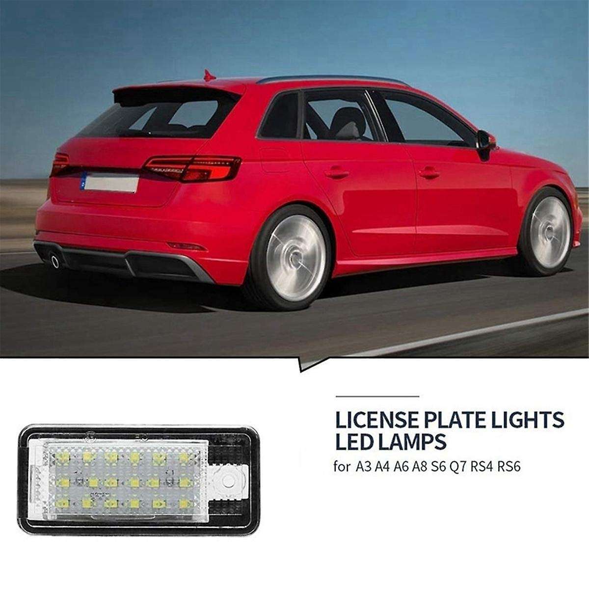 4pcs Car LED License Number Plate Light Lamp White for A3 S3 8P A4 B6 B7 A5 A6 4F A8 S8 C6