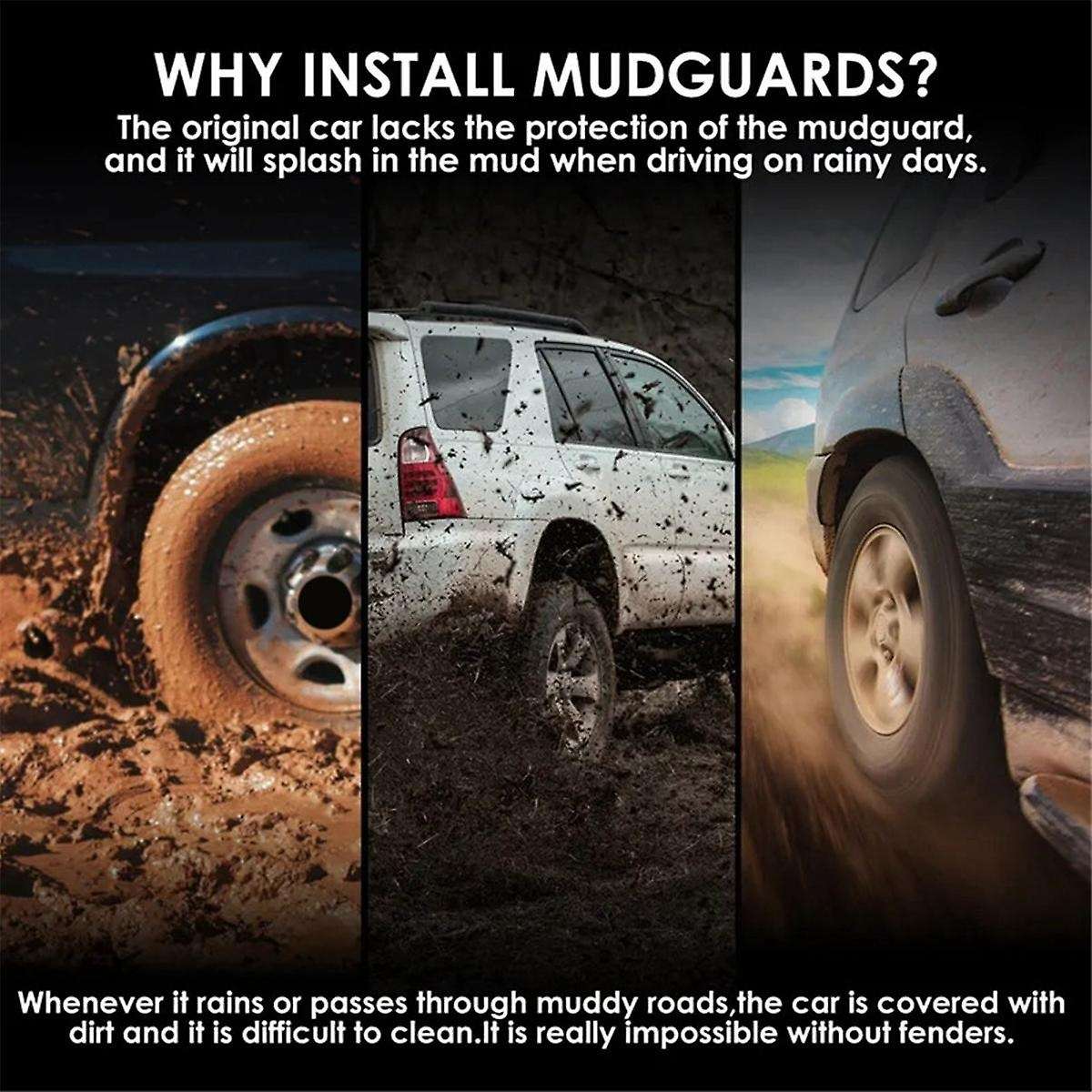 4PCS Car Mudguard Mud Flaps Splash Mud Guard Fiesta Mk7 2009 2010 2011 2012 2013 2014 2015 2016 2017