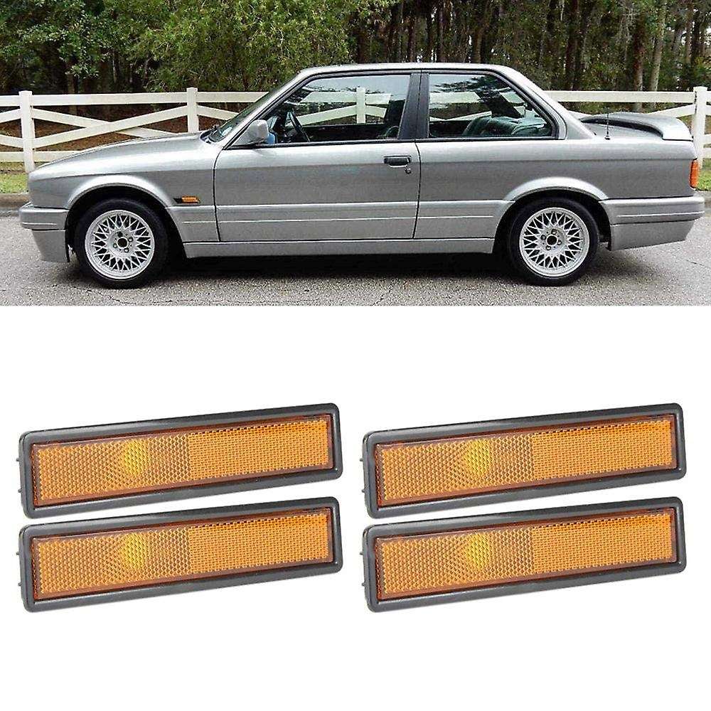 4Pcs Car Turn Signal Light Side Marker Light Light without Bulb for - E30 E32 E34 318I 318is Red