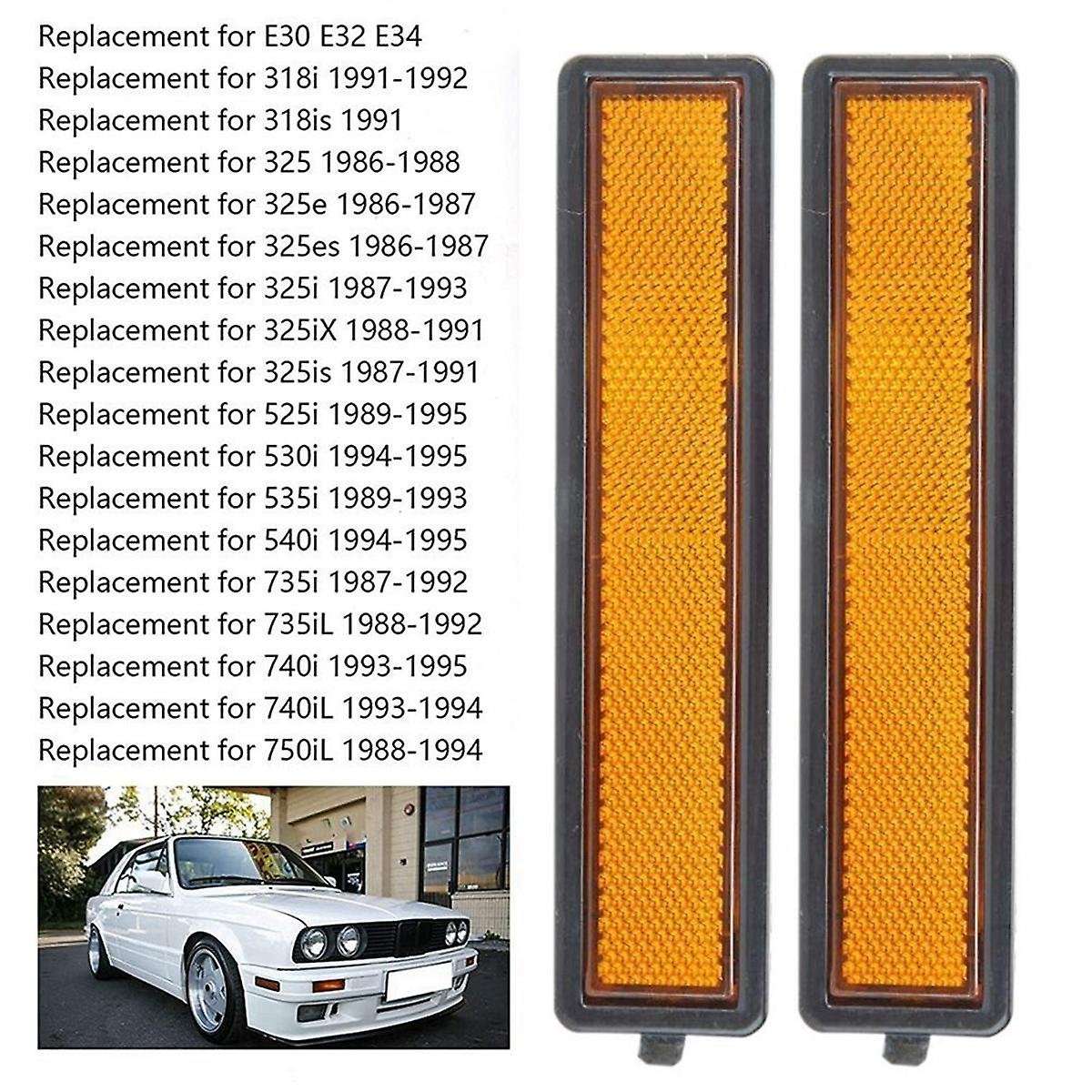4Pcs Car Turn Signal Light Side Marker Light Light for E30 E32 E34 318I 318is 325Es 325I 63141377849