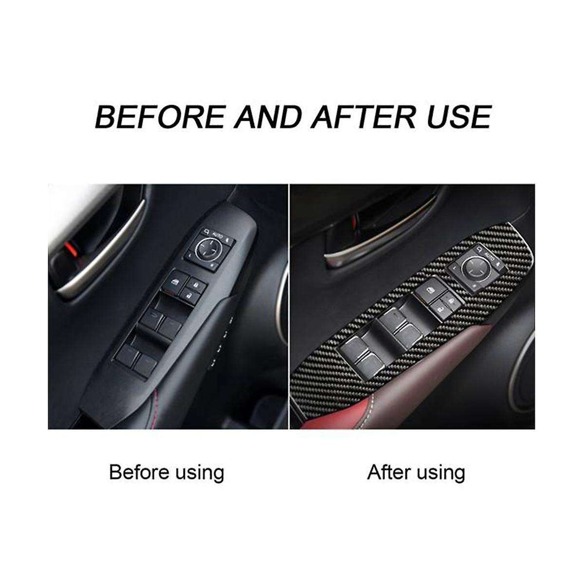4pcs Car Window Switch Panel Adjust Cover Trim Stickers Window Button Decoration for Nx 300h 200t L