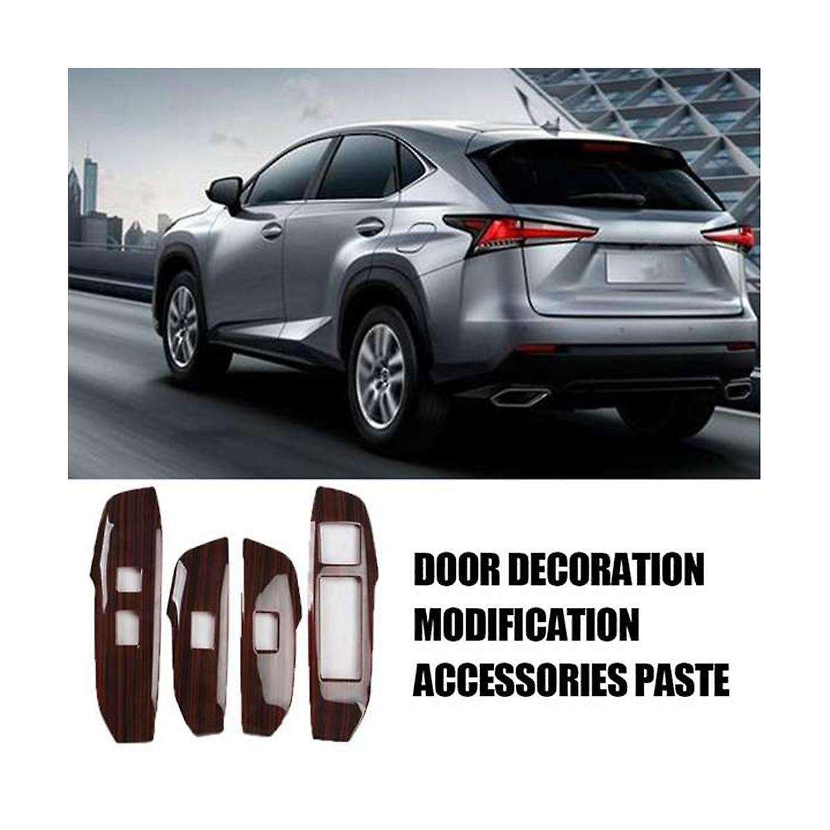 4pcs Car Window Switch Panel Adjust Cover Trim Stickers Window Button Decoration for Nx 300h 200t L