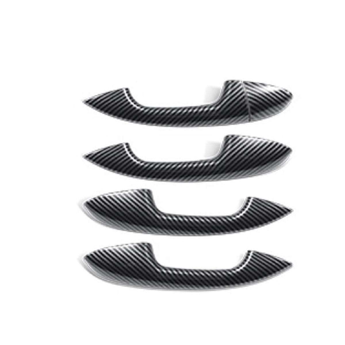 4Pcs Exterior Door Handle Trim Cover Stickers for C/ E/GLC// //GLS/CLA/GLA-Class Carbon Fiber