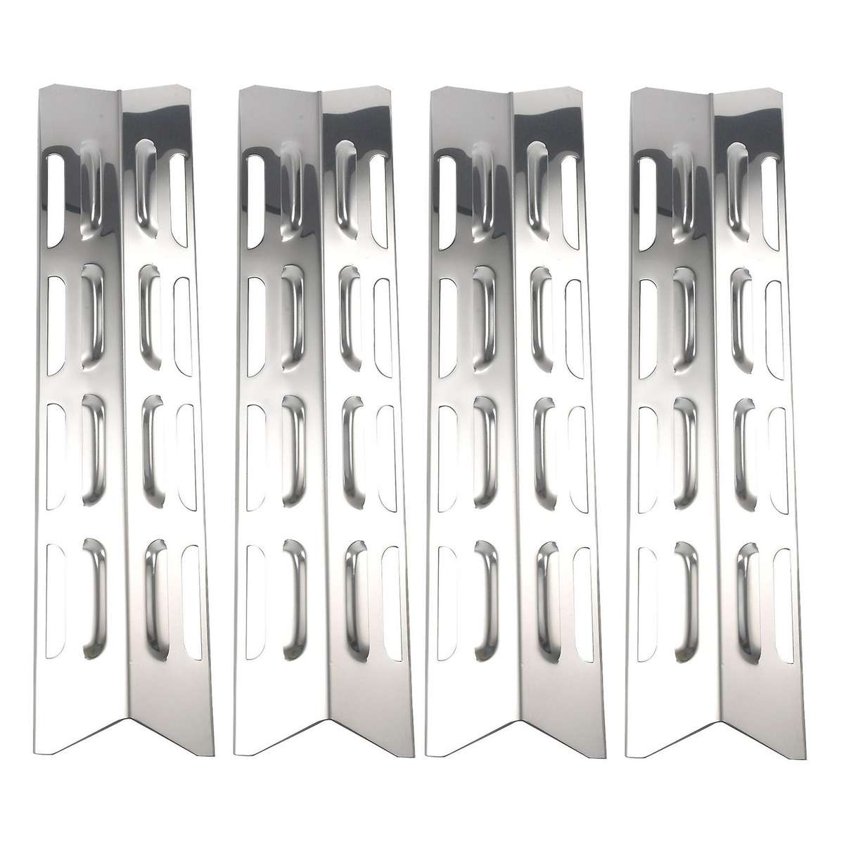 4Pcs Heat Plate for , Master Forge, Perfect , Stainless Steel Heat Diffuser Gas Grill Spare Part fo