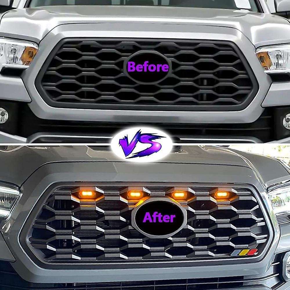 4PCS LED Front Grill Lights for Off Road Sport 2020 2021 External Grille , Light