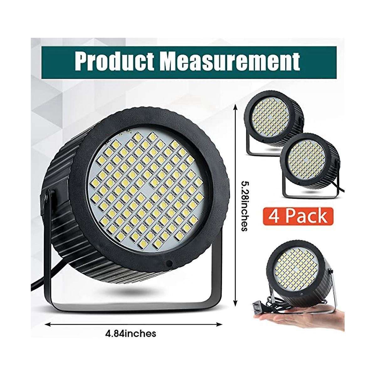 4pcs Led Strobe Light, 88 Bright Led Bulbs, Party Stage Light, Mini Outdoor Led Strobe Light