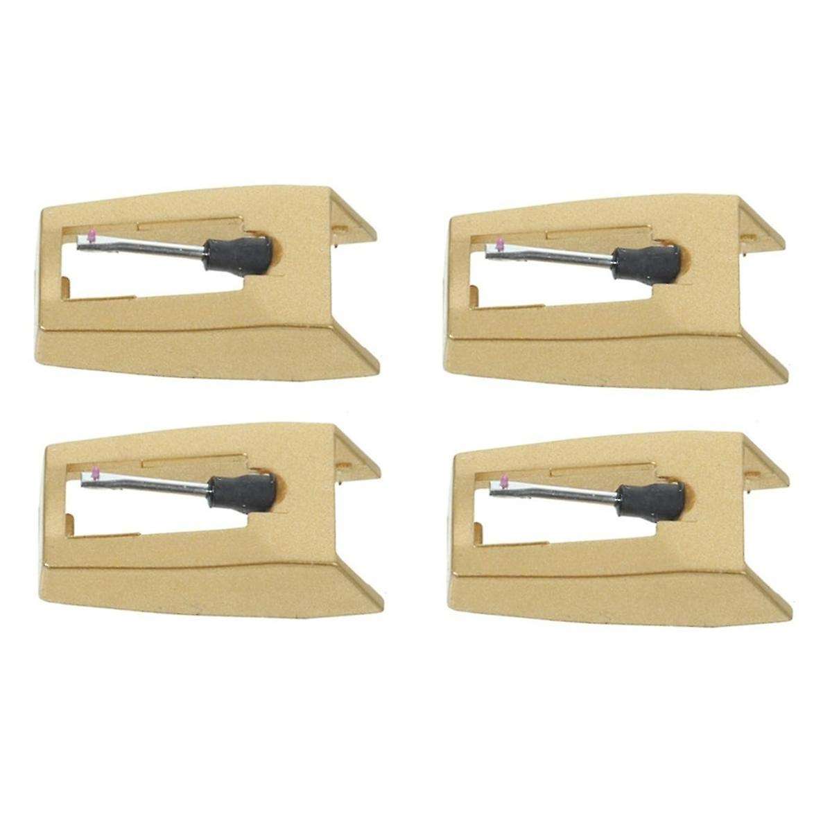 4Pcs Replacement Stylus Vinyl Record Player Needles Diamond Turntable Stylus with a Stylus Cleaning