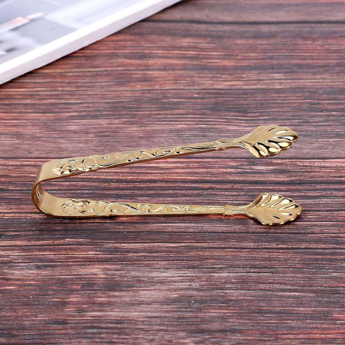 4pcs Stainless Steel Ice Square Clips Sugar Tongs Foods Bbq Clips Ice Clamp Tool Bar Kitchen Servin