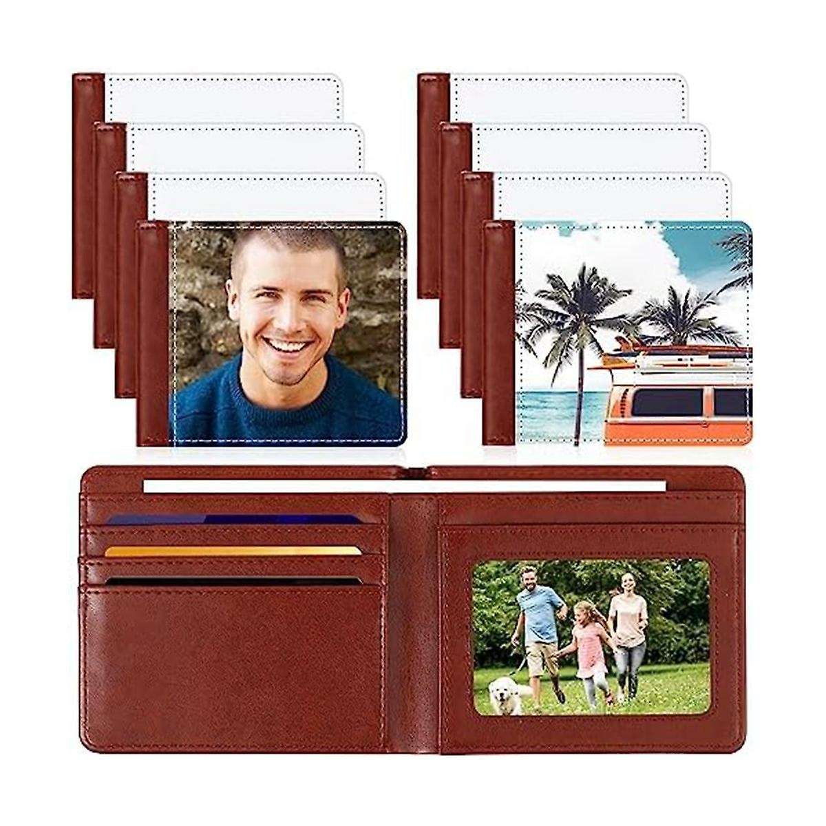 4PCS Sublimation Wallet Blank Heat Transfer Sublimation Bank Card Holder Compact Wallet for Christma