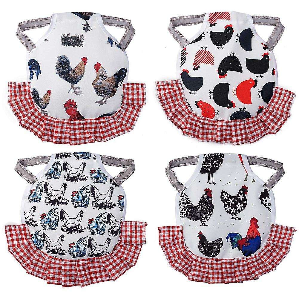 4pcs Standard Chicken Saddle,chicken Jacket Straps,hen Apron Feather Fixer with Elastic Strap,wing
