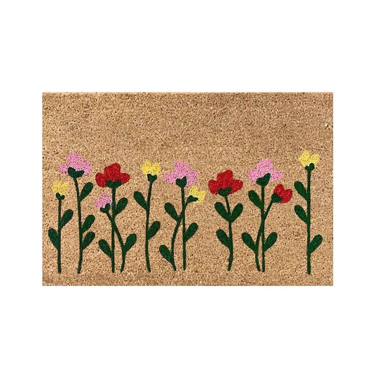 4PCS Summer Doormats Flowers Door Mats Floor Mats Home Indoor Farmhouse Welcome Mats Summer Floor Ma