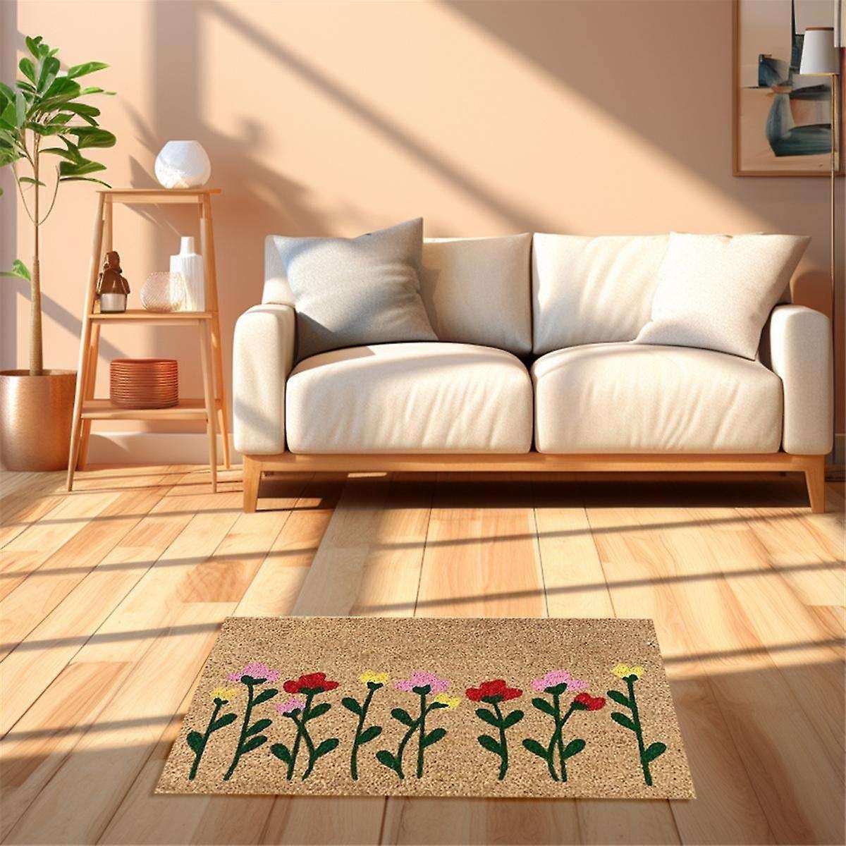 4PCS Summer Doormats Flowers Door Mats Floor Mats Home Indoor Farmhouse Welcome Mats Summer Floor Ma