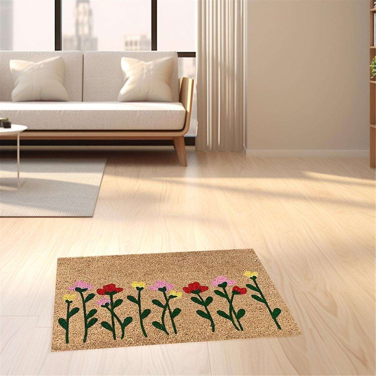 4PCS Summer Doormats Flowers Door Mats Floor Mats Home Indoor Farmhouse Welcome Mats Summer Floor Ma