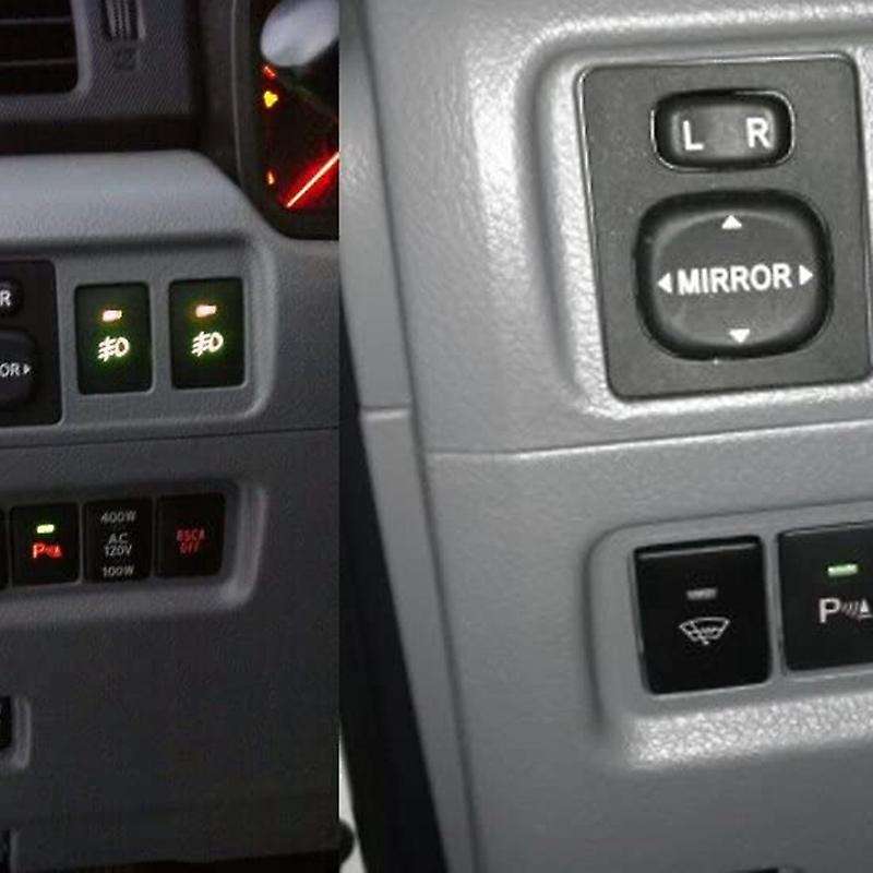 4-Pole 12V Push Button Switch with LED Lights Compatible Fog Lights(33x22mm)