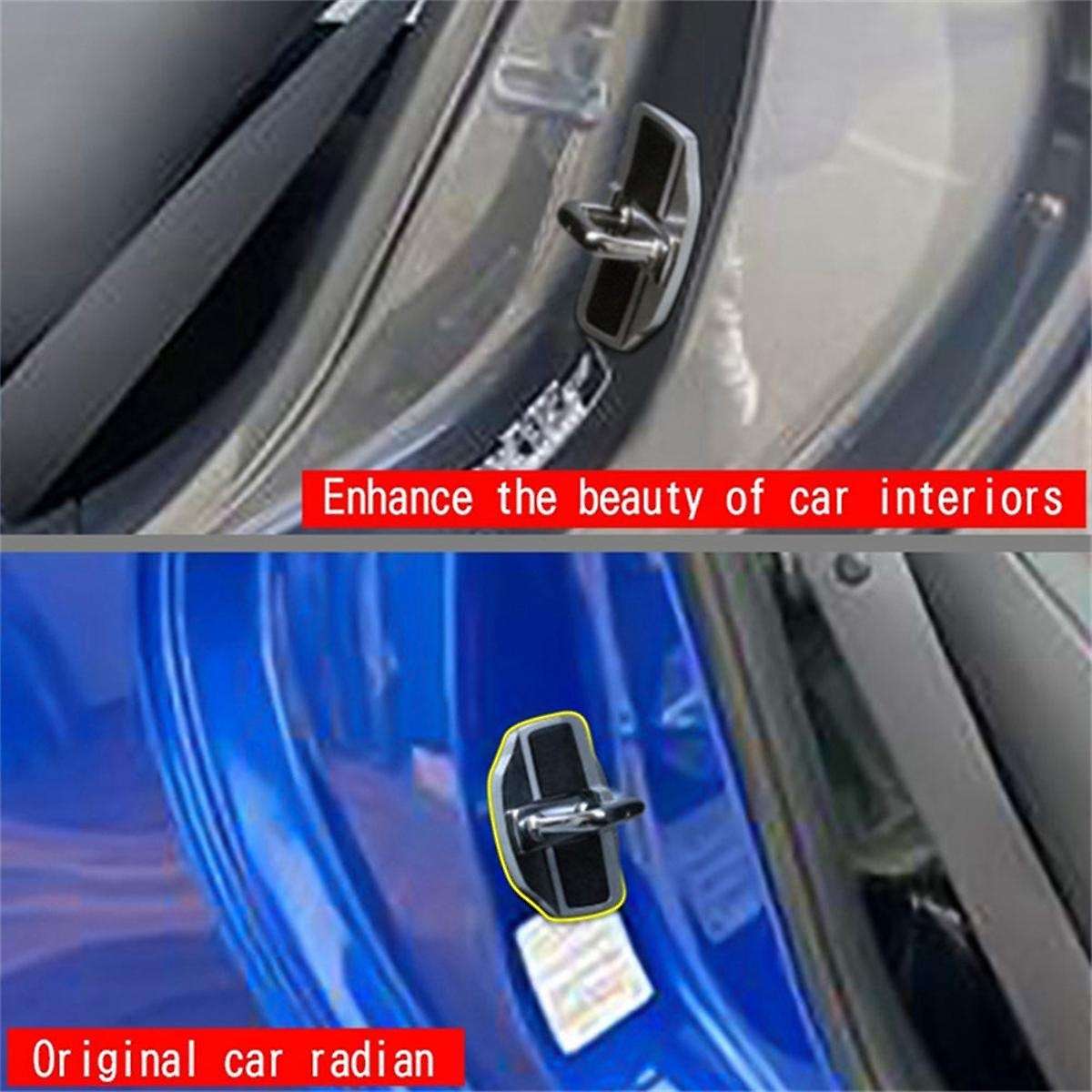 4set Car Door Stabilizer Latches Stopper Covers for Accord Odyssey Door Lock Buckle Protector