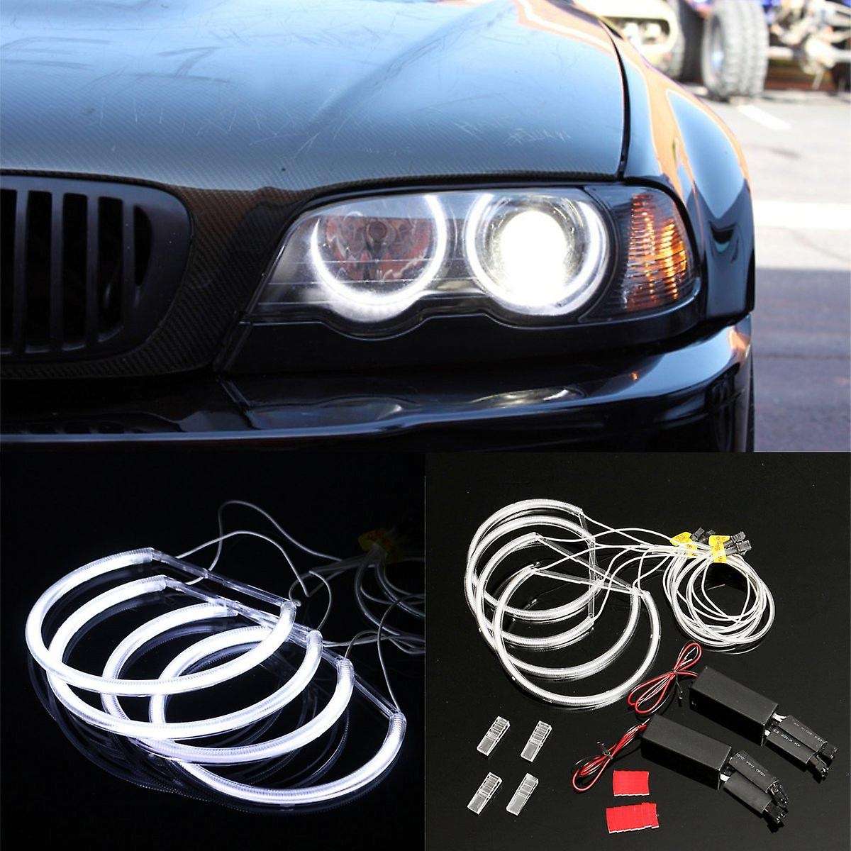 4x Ccfl Angel Eye Halo Led Ring Light White Non-projector for Bmw E46 3 Series