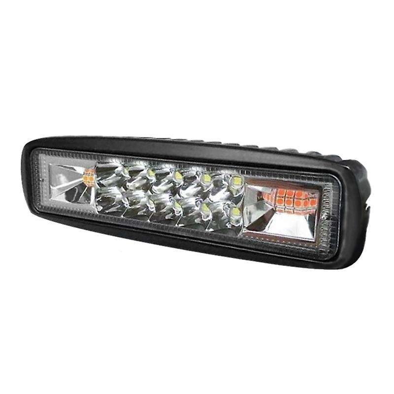 4X Amber/White 6 Led Car Truck Emergency Beacon Warning Hazard Flash Strobe Light