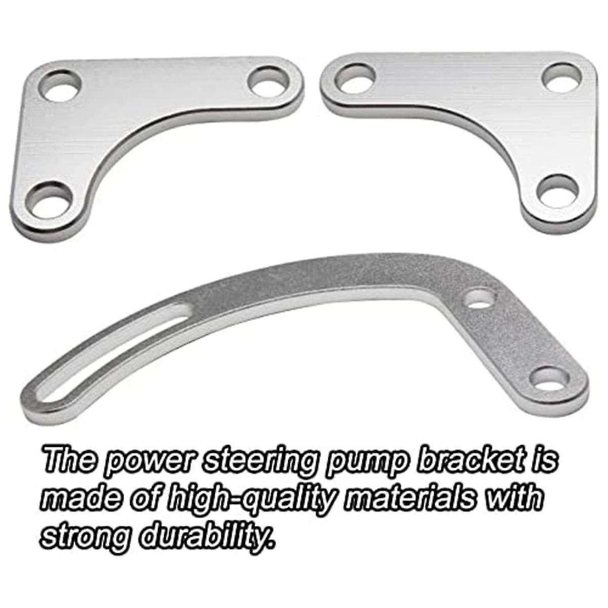 for Power Steering Pump Bracket Compatible for 350 Small Block Lwp Long Water Pump 551522 Adjustabl