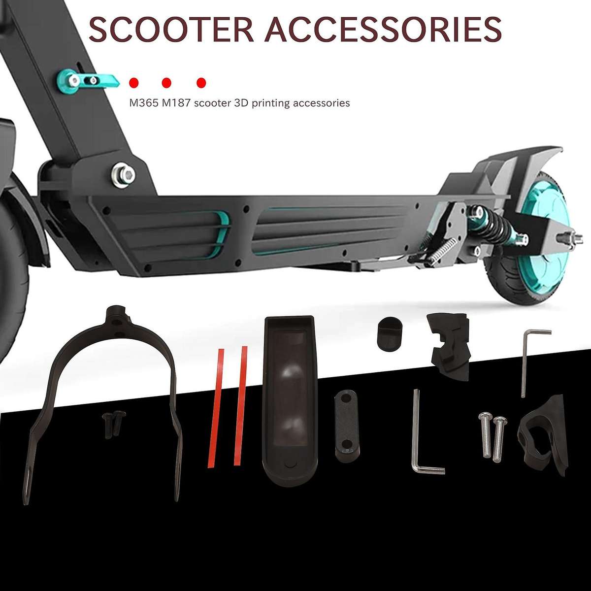for Scooter M365/m187/pro Accessories Combination Set Special Hook Damping Damping Meter Silicone S