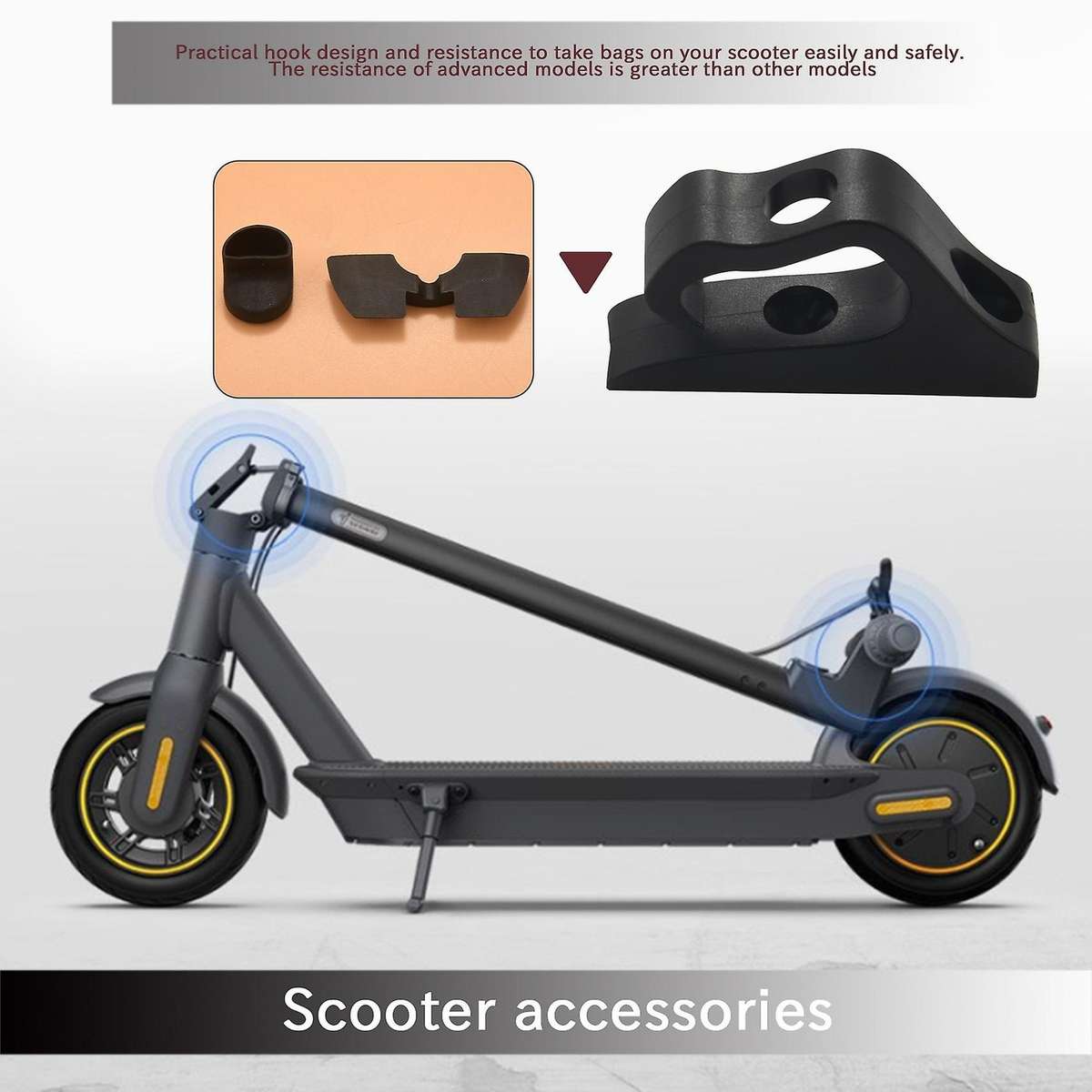 for Scooter M365/m187/pro Accessories Combination Set Special Hook Damping Damping Meter Silicone S