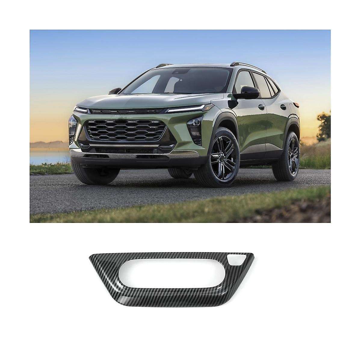 for Seeker 2023 2024 Centre Console AC Knob Cover Trim Panel Accessories , ABS Carbon Fiber