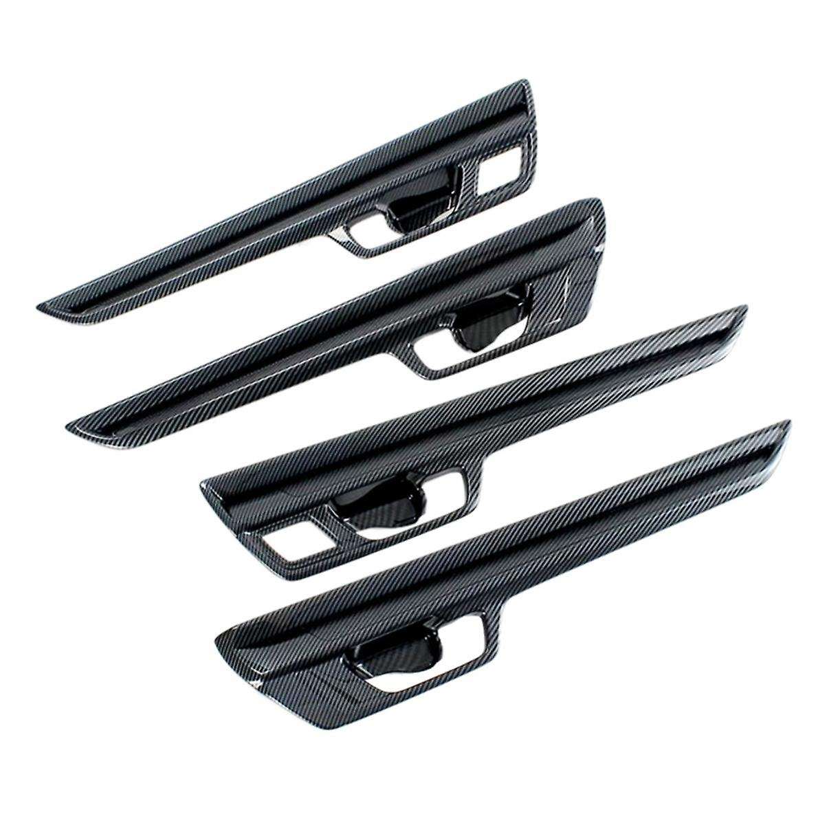 for -v 2023 2024 Inner Door Handle Panel Cover Trim Interior Accessories - Abs Carbon Fiber
