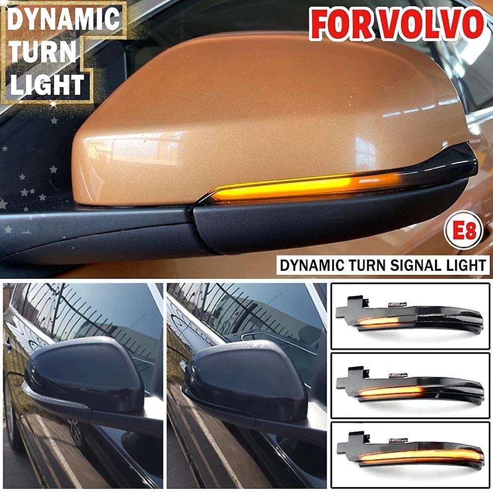 for V40 CC II S60 2011-2018 S80 V70 III Car Dynamic LED Turn Signal Light Rearview Mirror Light Indi