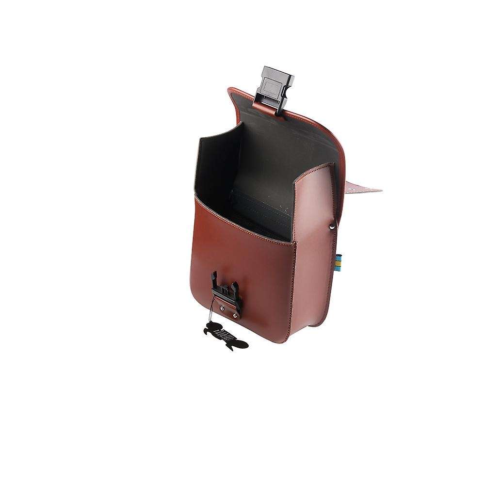 for XL883 XL1200 PU Leather Saddle Bag Motorcycle Luggage Left+Right Side Tool Bag Brown