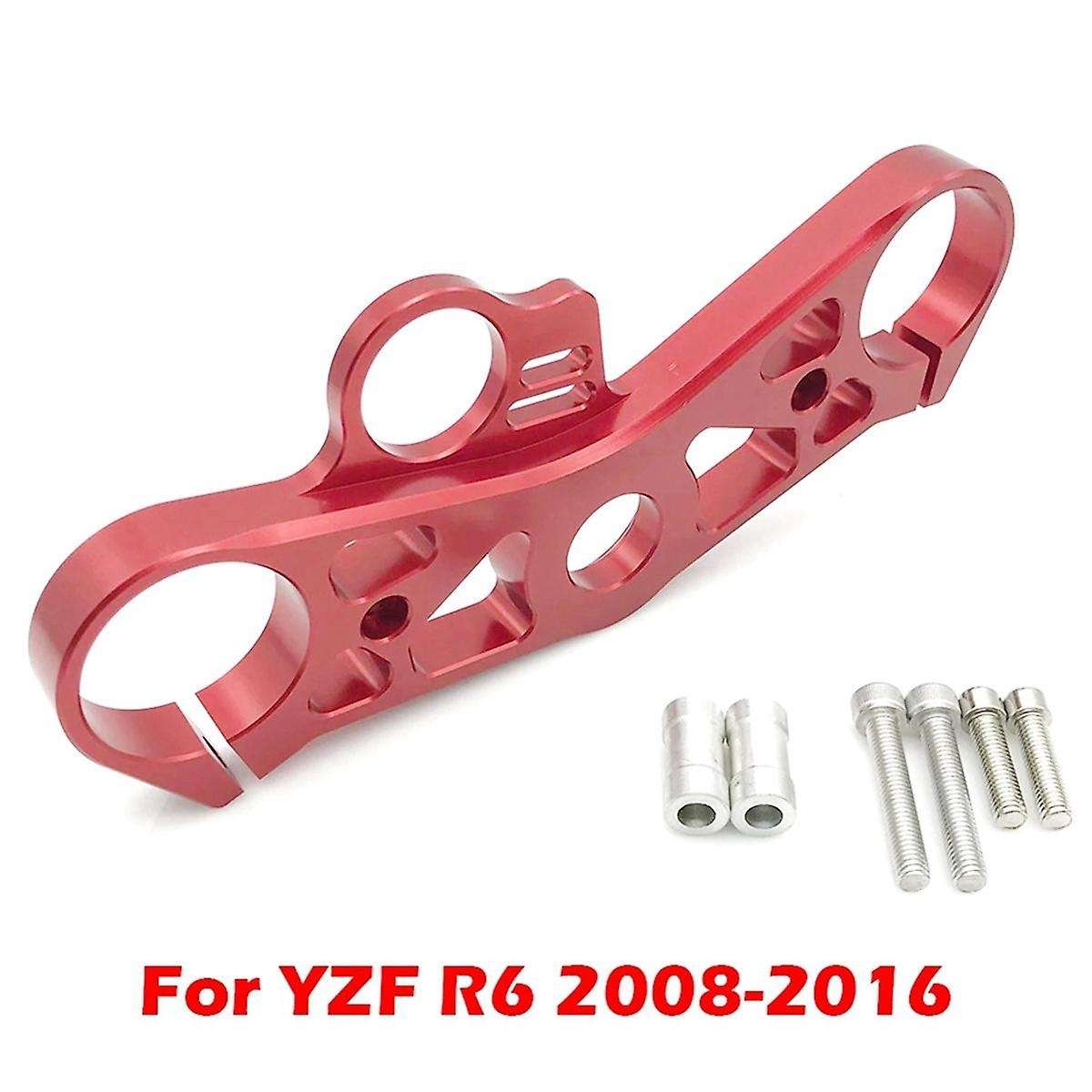 for YZF R6 YZFR6 2008- 2016 Motorcycle Front Fork Lowering Upper Top Clamp Yoke Accessories Red