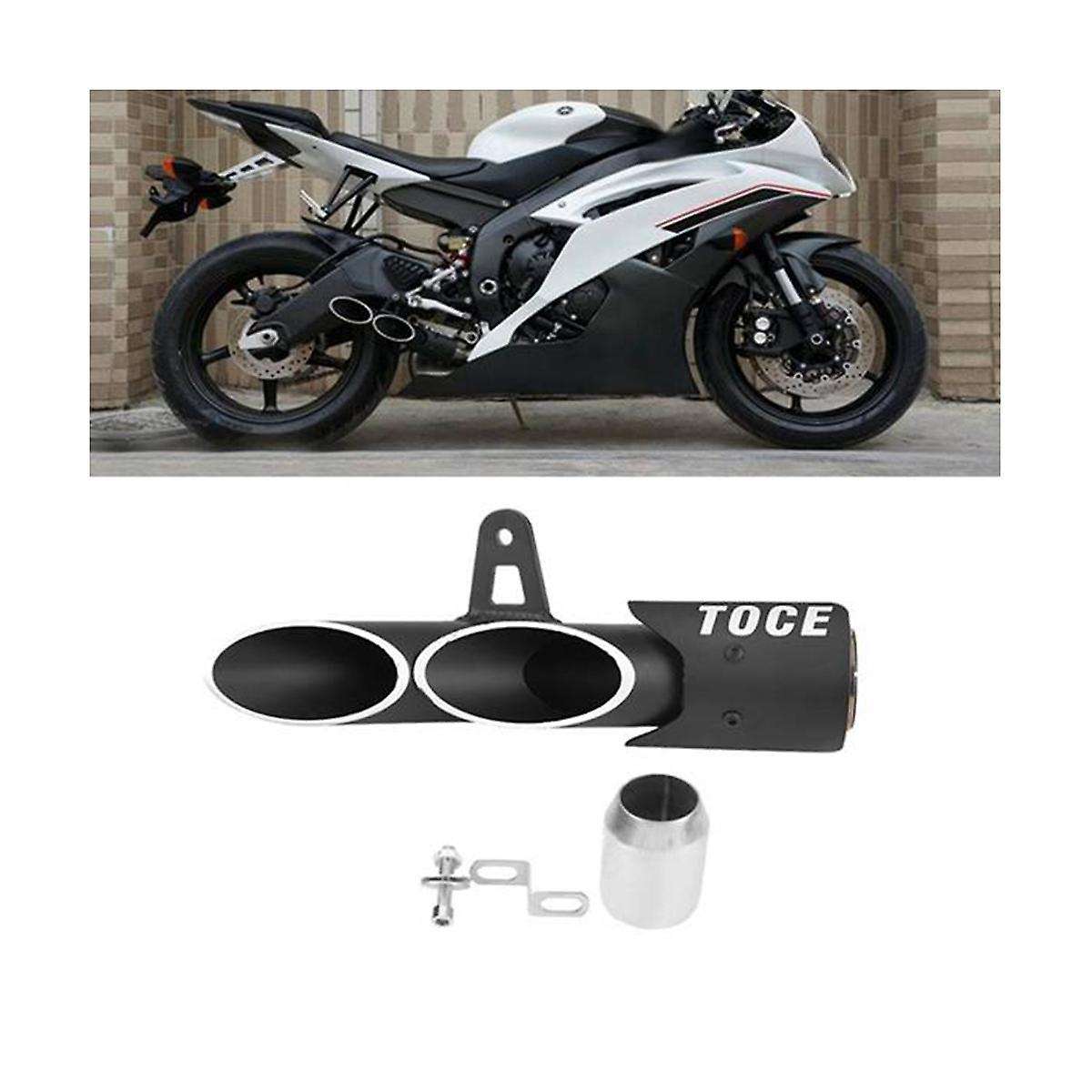 for Yzf-r6 Gsx-r Exhaust Pipe Motorcycle Double Outlet Exhaust Tail Pipe Muffler
