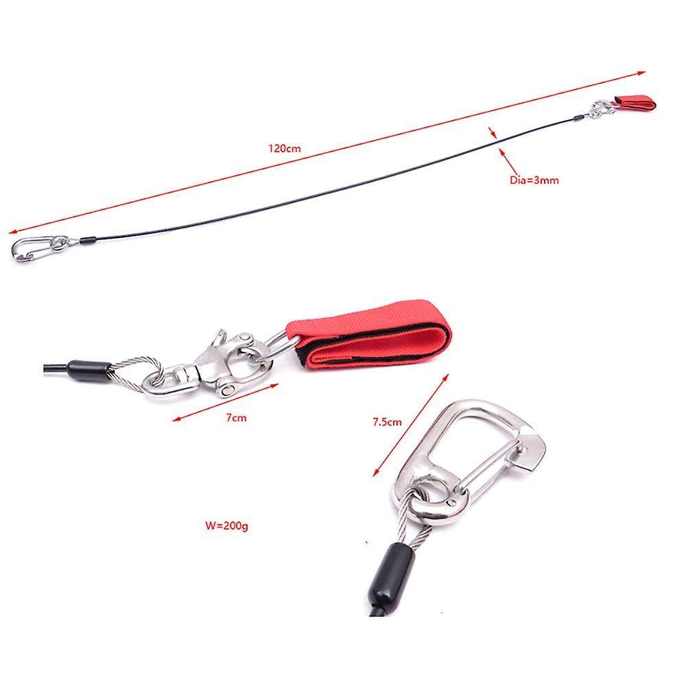 Freediving Lanyard Leash with Scuba Diver Wristband Strap Freediving Safety Rope for Freediving Scu