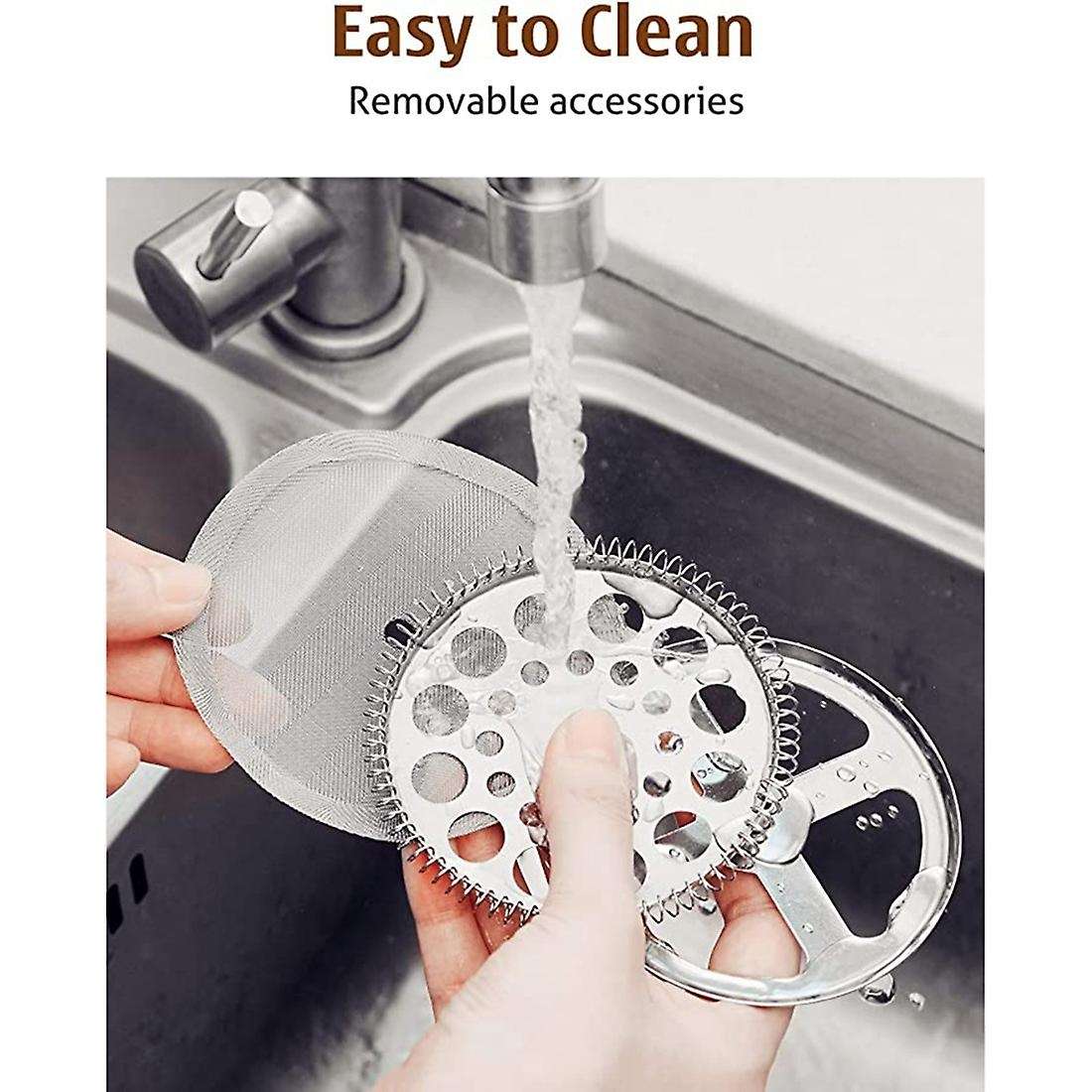 French Press, 1000ML 8 Cups Espresso Coffee Maker Double Wall Stainless Steel Insulated,Tea or Cafet