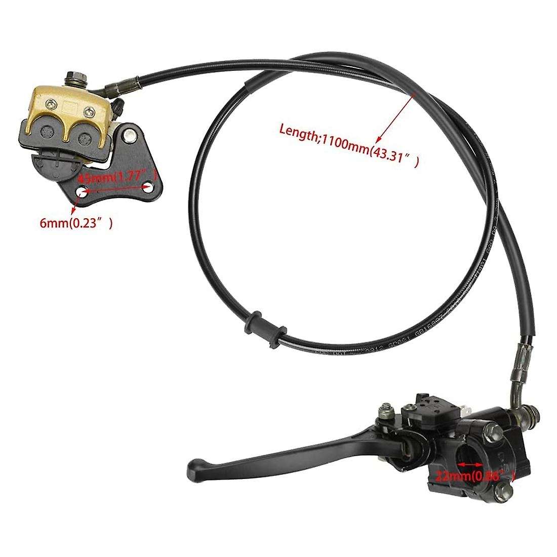 Front Disc Hydraulic Brake Master Cylinder Caliper Assembly for 50Cc 70Cc 90Cc 110Cc 125Cc RZF Db-X1