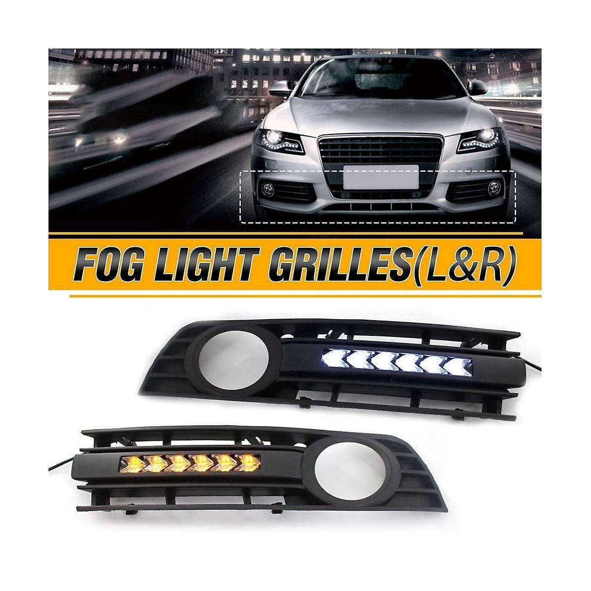 Front Fog Light Led Daytime Running Light Grille Fog Light Frame Car for A4 B6 2001-2005 8e0807681